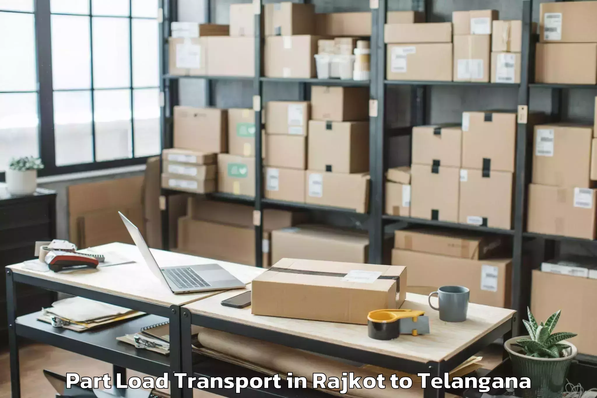 Book Rajkot to Begumpet Airport Hyd Part Load Transport